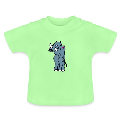 rino hommies - Maglietta ecologica con scollo rotondo per neonato