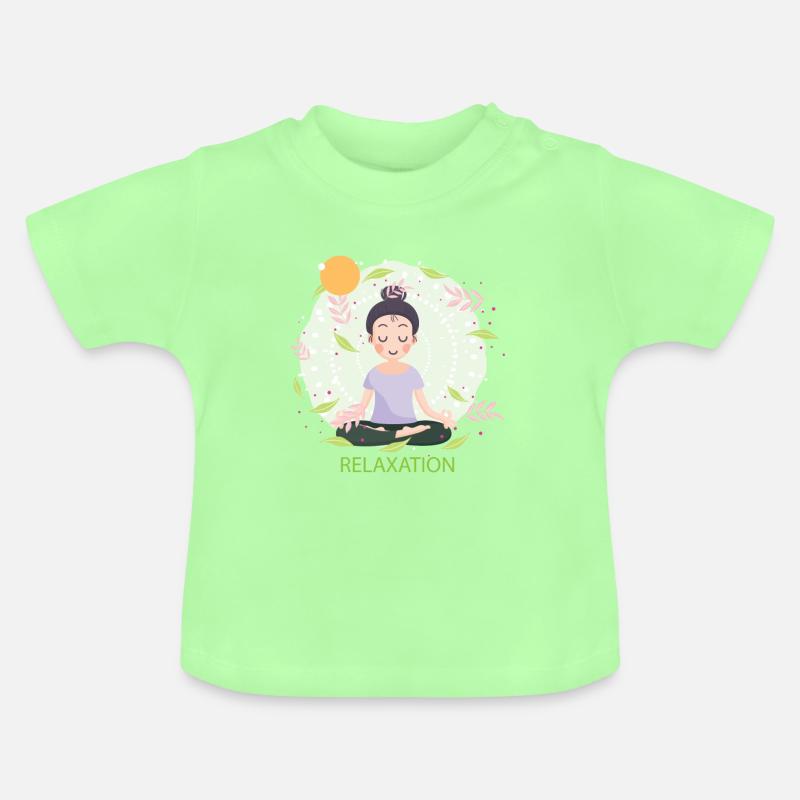 Relaxation - T-shirt bio col rond Bébé - vert menthe