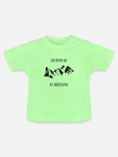 Wandern Abkürzung - Baby Bio-T-Shirt mit Rundhals - Mintgrün