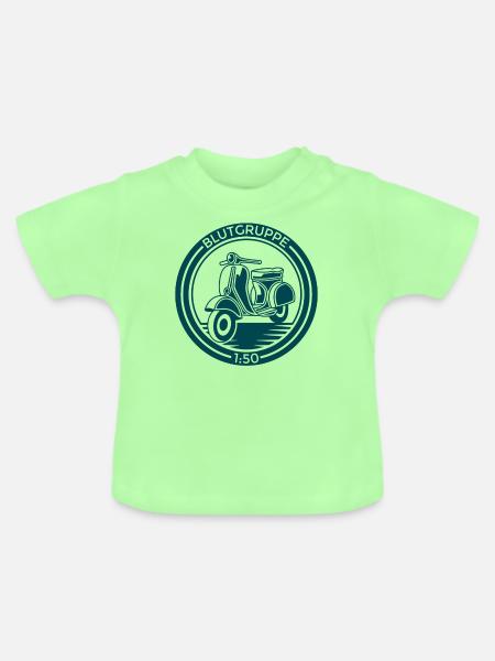 Zweitakter Roller Geschenk Gemisch - Baby Bio-T-Shirt mit Rundhals - Mintgrün