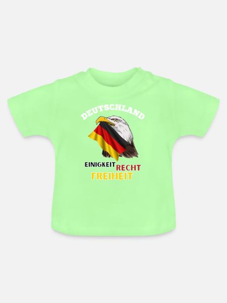 Deutschland Bundesadler Deutsche Flagge - Baby Bio-T-Shirt mit Rundhals - Mintgrün