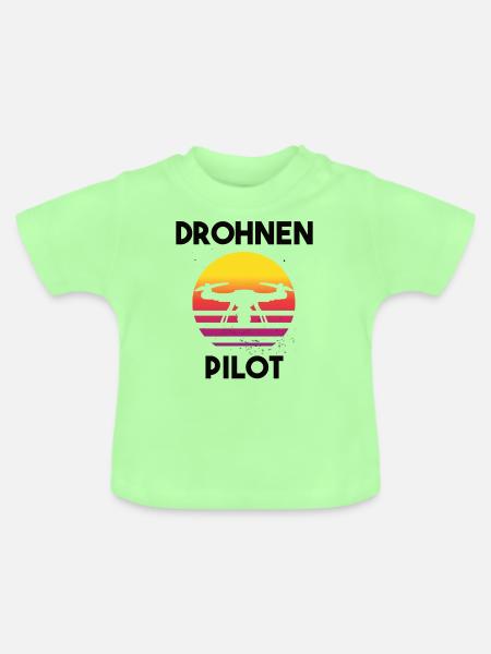 Drohnenpilot Spruch - Baby Bio-T-Shirt mit Rundhals - Mintgrün
