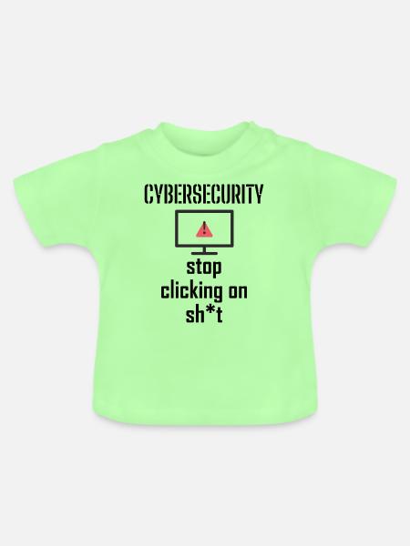 Cybersecurity - IT-Sicherheit Informatiker - Baby Bio-T-Shirt mit Rundhals - Mintgrün