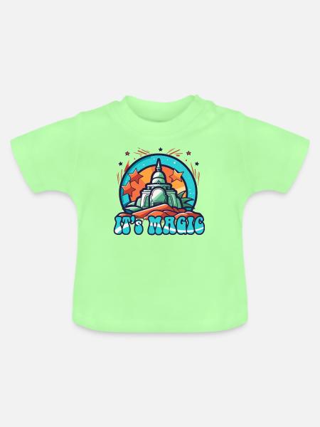 Magisches orientalisches Schloss - Baby Bio-T-Shirt mit Rundhals - Mintgrün