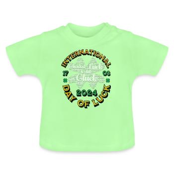 Chemise de la Saint-Patrick - Int Day of Happiness 2024 - T-shirt bio col rond Bébé - vert menthe - Devant