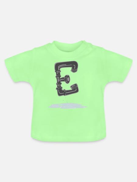 rohr e - Baby Bio-T-Shirt mit Rundhals - Mintgrün
