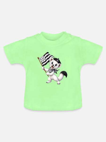 Hermine als Kind - Baby Bio-T-Shirt mit Rundhals - Mintgrün
