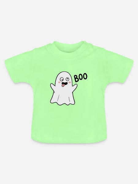 Alberner Geist Buh! - Baby Bio-T-Shirt mit Rundhals - Mintgrün