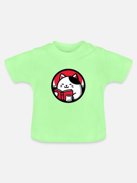Chat-Reader 2 - Baby Bio-T-Shirt mit Rundhals - Mintgrün
