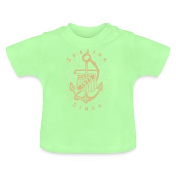 Seaside since 1975 - Baby Organic T-Shirt with Round Neck - mint green - Front