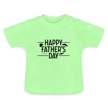Father's Day Father's Day Father's Day Father's Day - Baby Organic T-Shirt with Round Neck - mint green - Front