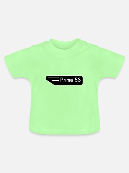 Hercules Prima 5S Trittbrett - Baby Bio-T-Shirt mit Rundhals - Mintgrün