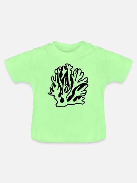 Korale ozean - Baby Bio-T-Shirt mit Rundhals - Mintgrün