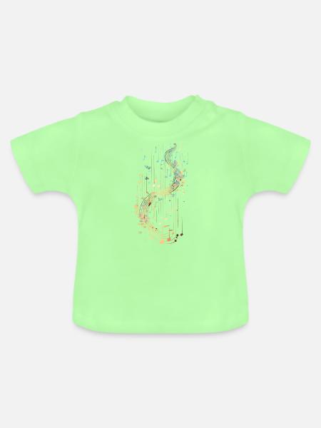 Musikträume Notizen - Baby Bio-T-Shirt mit Rundhals - Mintgrün