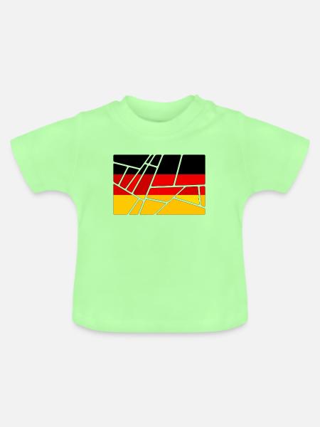 Deutschland - Baby Bio-T-Shirt mit Rundhals - Mintgrün