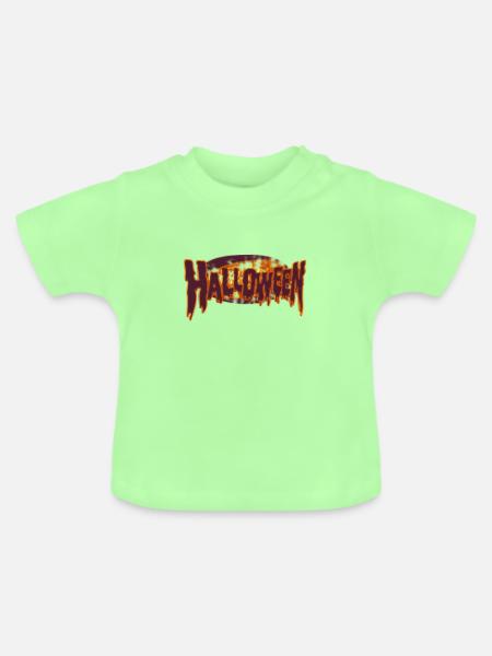 halloween - Baby Bio-T-Shirt mit Rundhals - Mintgrün