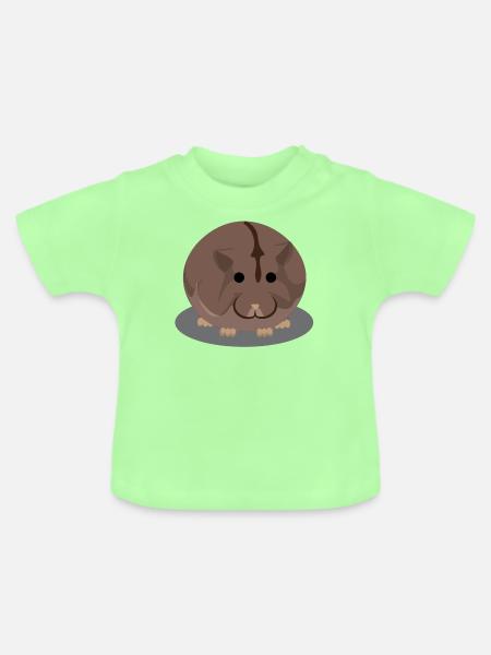 Brauner molliger Hamster - Baby Bio-T-Shirt mit Rundhals - Mintgrün