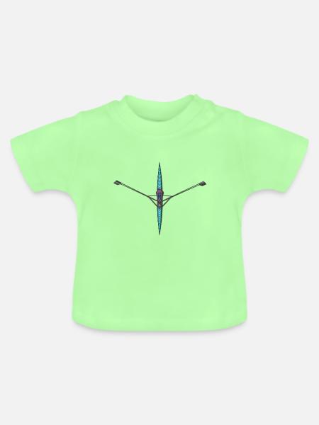 Rudern - Baby Bio-T-Shirt mit Rundhals - Mintgrün