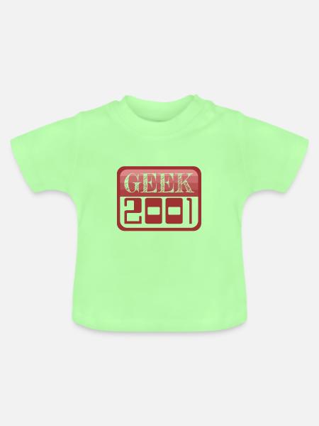 2001 - Baby Bio-T-Shirt mit Rundhals - Mintgrün