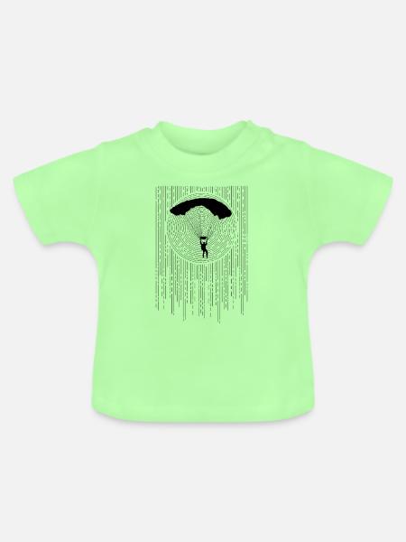 Fallschirm Skydiving Kunst - Baby Bio-T-Shirt mit Rundhals - Mintgrün