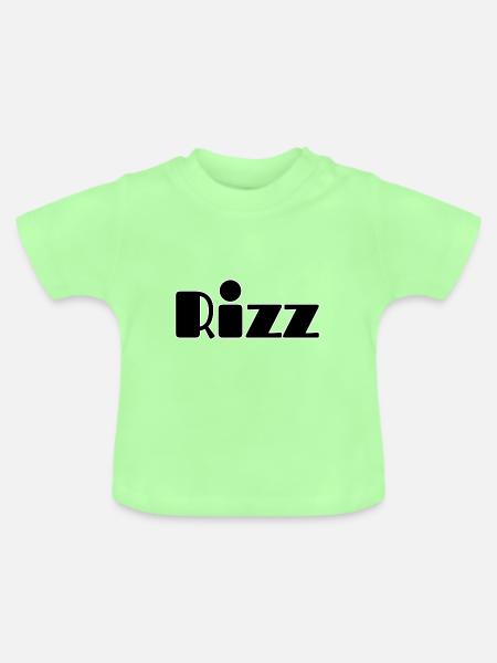 Fantastic Rizz Black Design - Baby Bio-T-Shirt mit Rundhals - Mintgrün