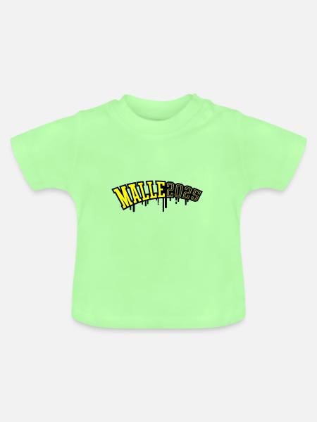 Malle 2025 - Baby Bio-T-Shirt mit Rundhals - Mintgrün