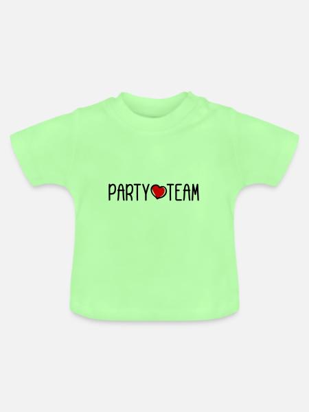 Party Team - Baby Bio-T-Shirt mit Rundhals - Mintgrün