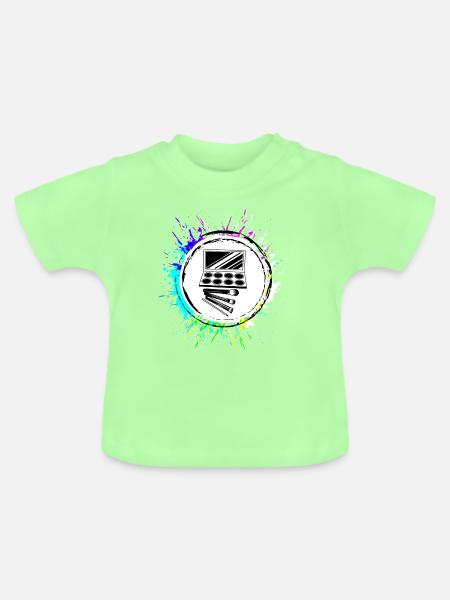 Make Up Kosmetik Icon - Baby Bio-T-Shirt mit Rundhals - Mintgrün