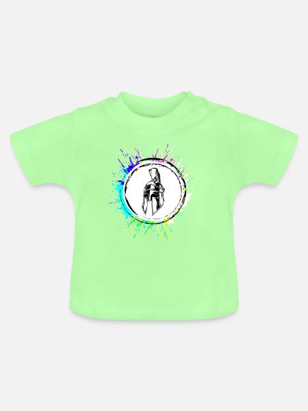 Pfanne Bunt Kochen - Baby Bio-T-Shirt mit Rundhals - Mintgrün