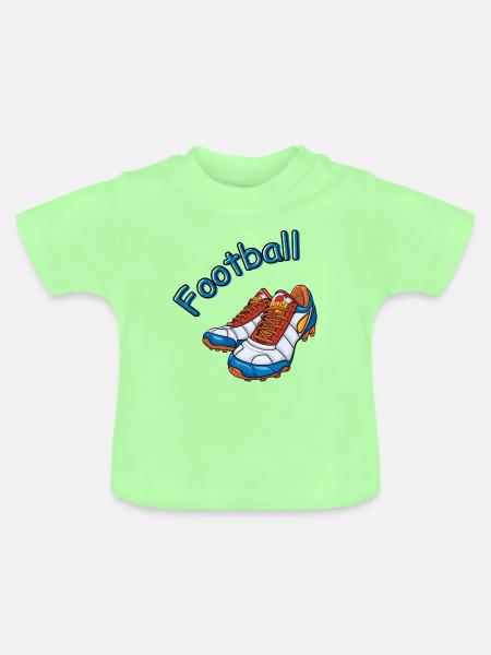 Fußball - Baby Bio-T-Shirt mit Rundhals - Mintgrün