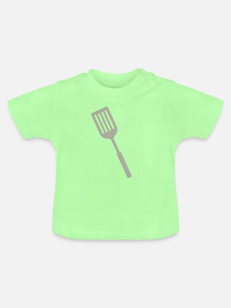 Pfannenwender Geschenkidee - Baby Bio-T-Shirt mit Rundhals - Mintgrün