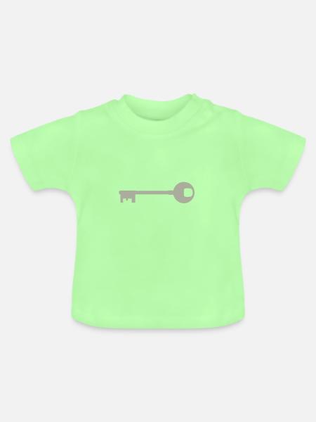 Schlüssel - Baby Bio-T-Shirt mit Rundhals - Mintgrün