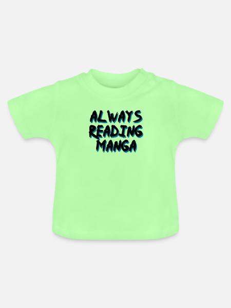 Always Reading Manga - Baby Bio-T-Shirt mit Rundhals - Mintgrün