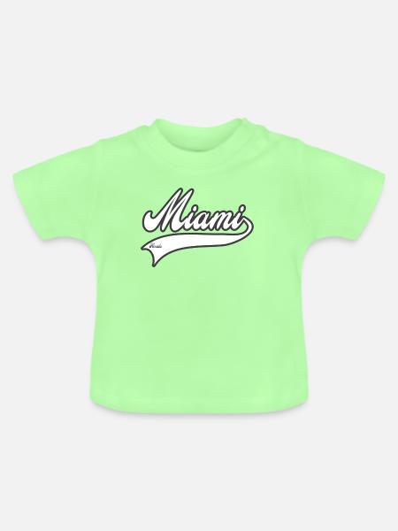 miami florida - Baby Bio-T-Shirt mit Rundhals - Mintgrün