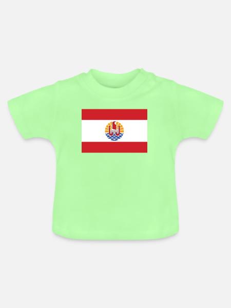 Polynésie - Baby Bio-T-Shirt mit Rundhals - Mintgrün
