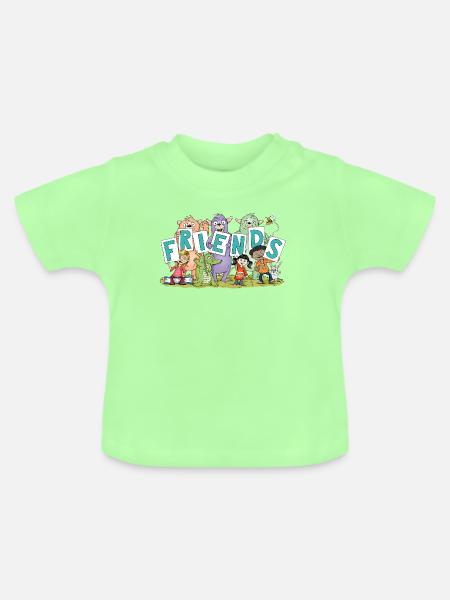 friends - Baby Bio-T-Shirt mit Rundhals - Mintgrün