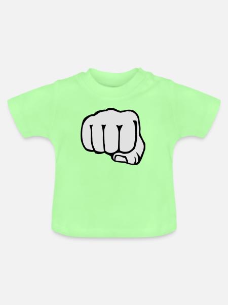 Bruder - Faust - Boxen - Freunde - Freundschaft - Baby Bio-T-Shirt mit Rundhals - Mintgrün