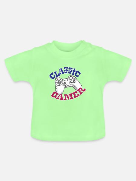 Game Zocken Spielkonsole Geschenk - Baby Bio-T-Shirt mit Rundhals - Mintgrün