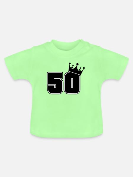 50 - Baby Bio-T-Shirt mit Rundhals - Mintgrün