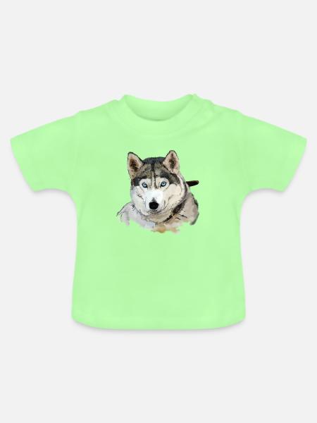 Husky - Baby Bio-T-Shirt mit Rundhals - Mintgrün