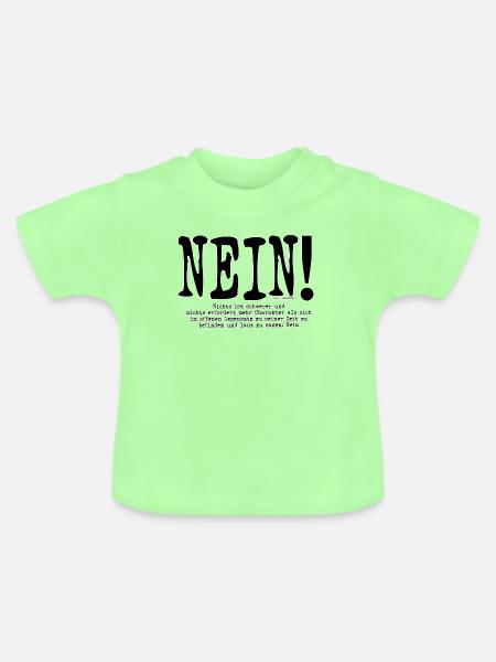 Tucholsky NEIN SAGEN - Baby Bio-T-Shirt mit Rundhals - Mintgrün