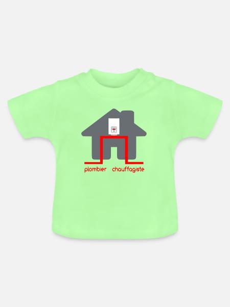 Heizungsinstallateur - Baby Bio-T-Shirt mit Rundhals - Mintgrün