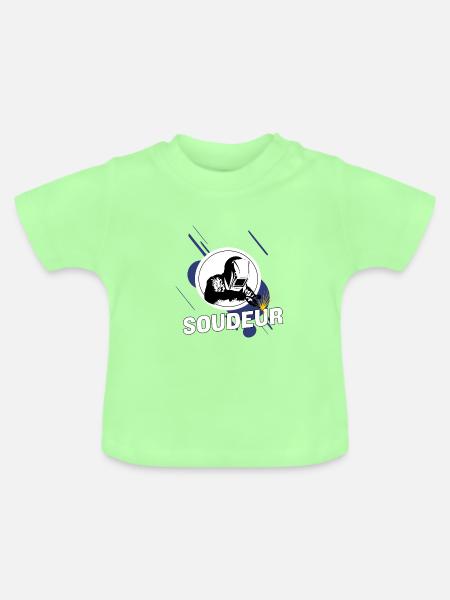 Schweißer - Baby Bio-T-Shirt mit Rundhals - Mintgrün