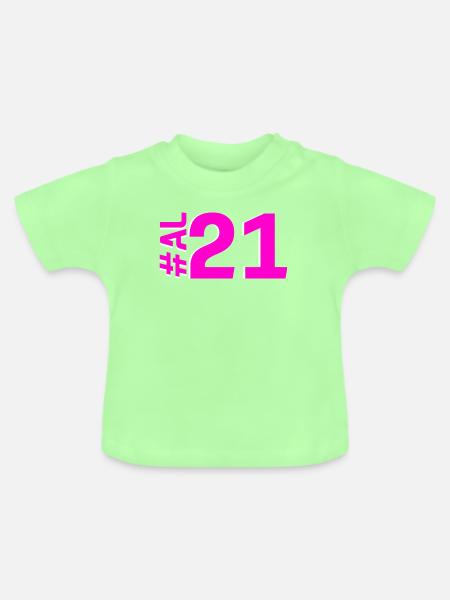 AL21 - Baby Bio-T-Shirt mit Rundhals - Mintgrün