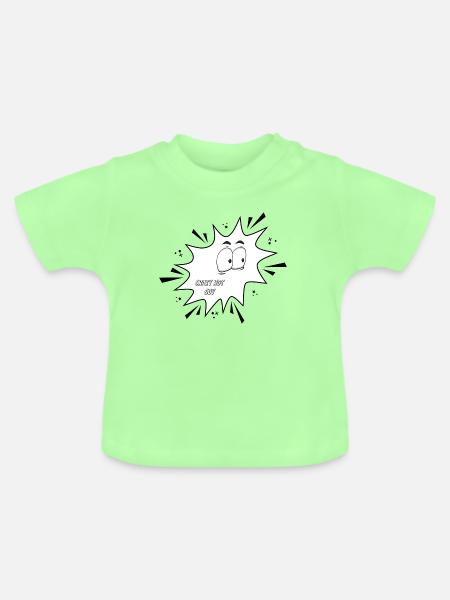 Crazy Hot Guy - Baby Bio-T-Shirt mit Rundhals - Mintgrün