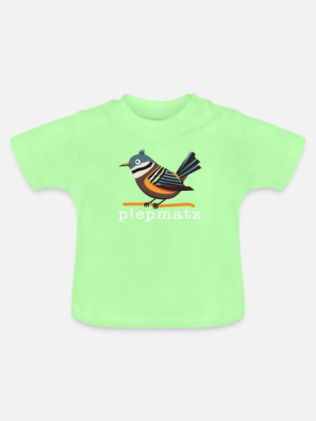Piepmatz Bunter Spatz - Baby Bio-T-Shirt mit Rundhals - Mintgrün