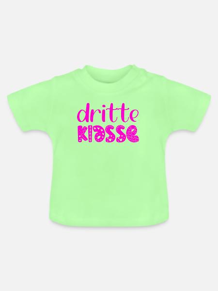 Grundschule 3. Klasse - Dritte Schulklasse - Baby Bio-T-Shirt mit Rundhals - Mintgrün