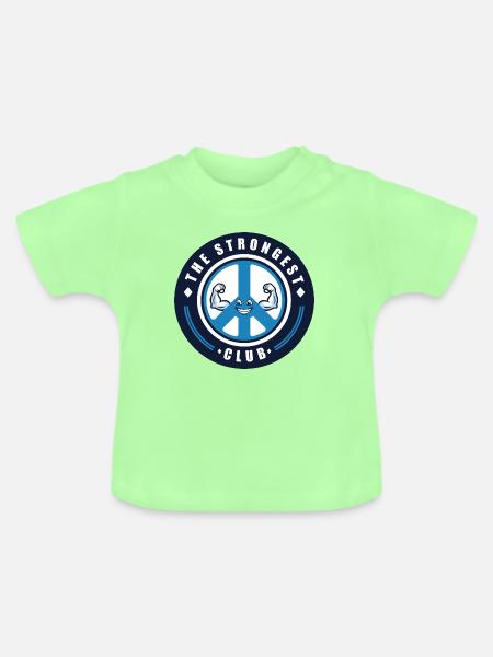 Friedensbewegung - Baby Bio-T-Shirt mit Rundhals - Mintgrün