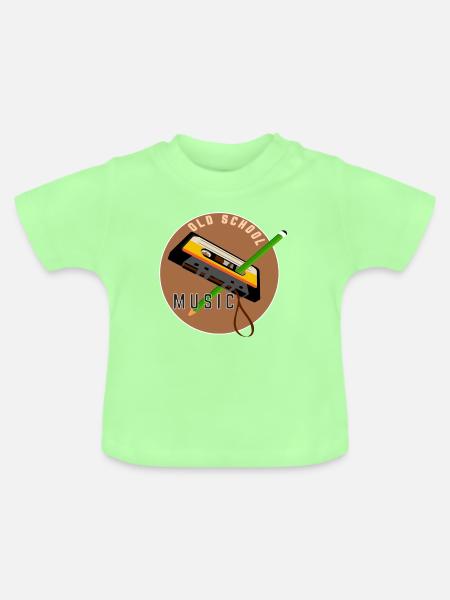 Musik der alten Schule - Baby Bio-T-Shirt mit Rundhals - Mintgrün