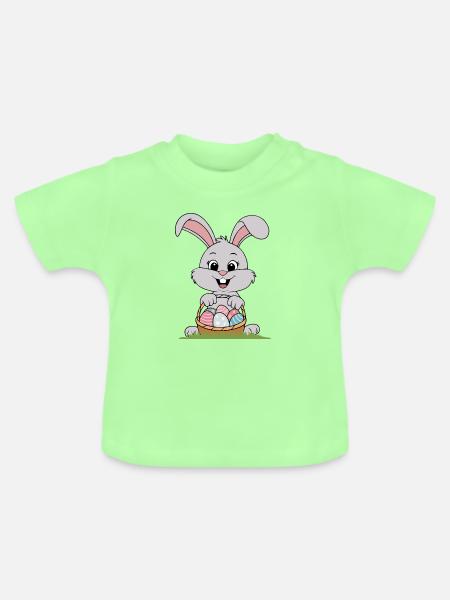 Osterhase - Baby Bio-T-Shirt mit Rundhals - Mintgrün